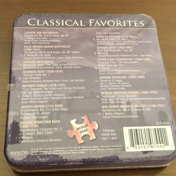 250 Pc Puzzle w Classical Favorites CD - Picture 2 of 2